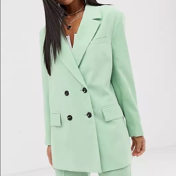 Oversized ASOS pastel green blazer - Picture 1 of 7